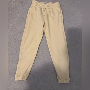 LIGHT YELLOW TNA cozy boyfriend joggers